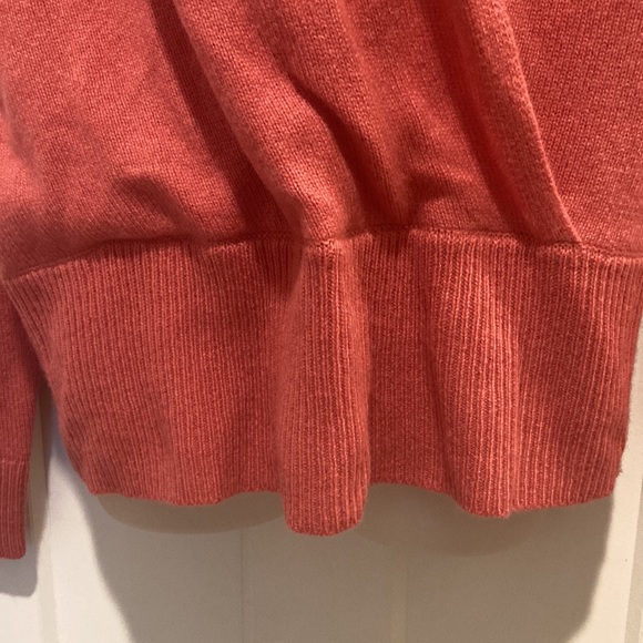 Wrap Cashmere Sweater, size-Large, color-red, light brick 🧱, - Picture 2 of 15
